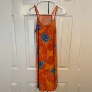 Tropical Orange Mini Dress - Size S